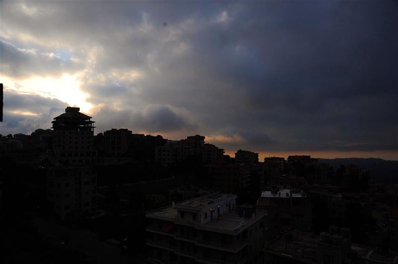 The house on the hill. Sunset over Mount Lebanon.  lebanon  beirut ... (Bhamdoûn, Mont-Liban, Lebanon)