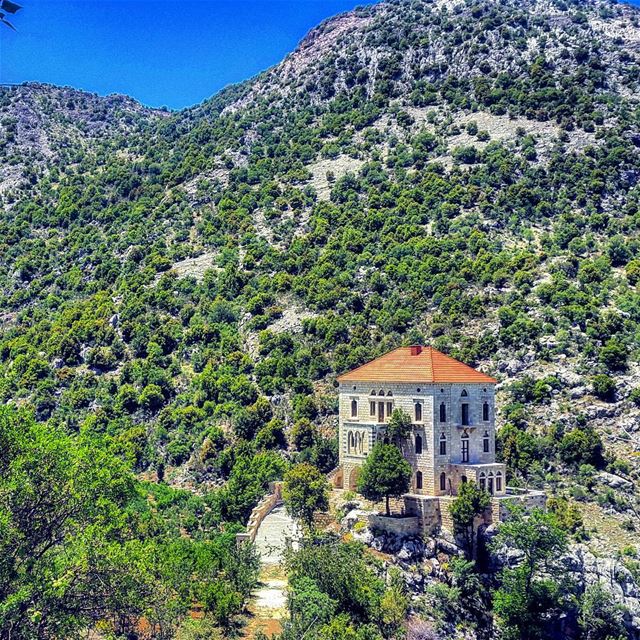 The house sitting here is actually on a small altitude of rocks.  Lebanon ... (Jered Tannourine)