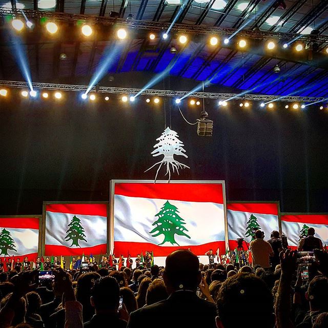The Lebanese flag rises again....  lebanon  beirut  flag  lebanese ... (Beirut, Lebanon)