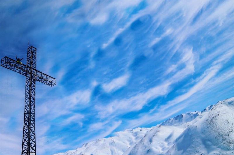 The lord is greater than the giants you face - John 4:4 💙 (Faraya, Mont-Liban, Lebanon)