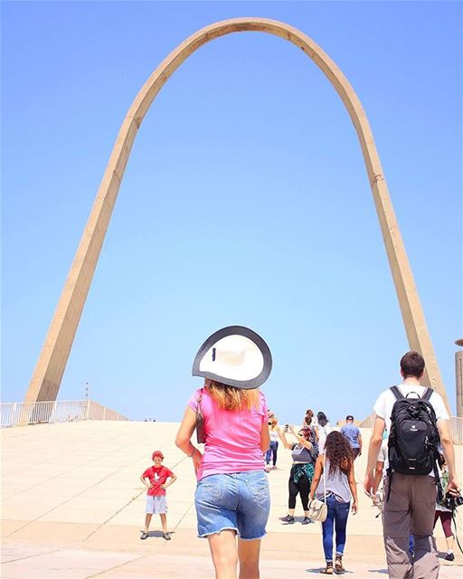 The magestic arch & the climbers :) Next (Maarad Rachid Karami Tripoli)