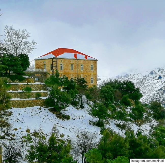 The magic of winter...😍 ============================= لبنان... (Kfarhouna - Jezzine)