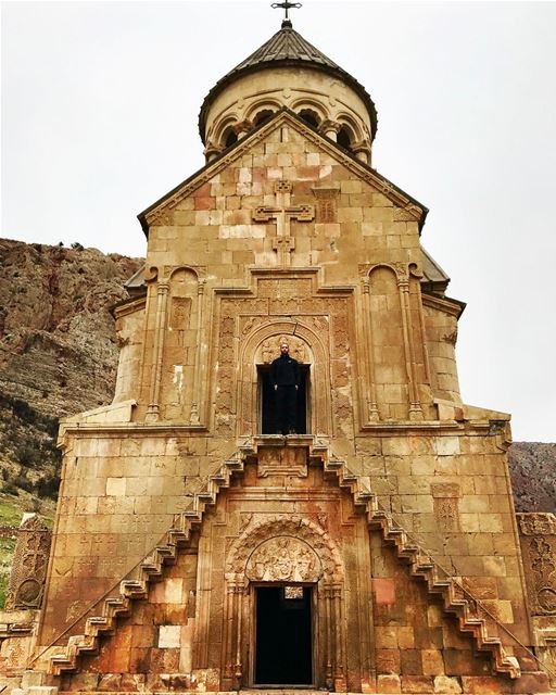 The main facade of Surb Astvatsatsin (the holy mother of god), the... (Noravank)