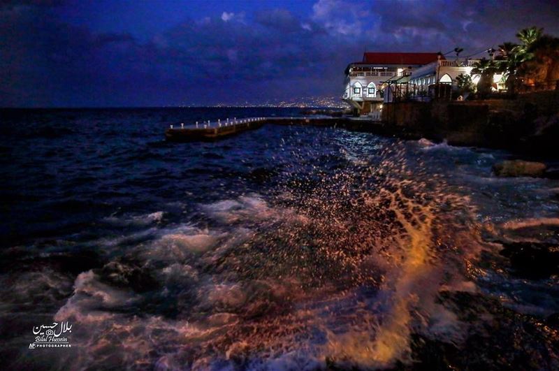 The Mediterranean Sea off the Corniche, or waterfront promenade, in Beirut,