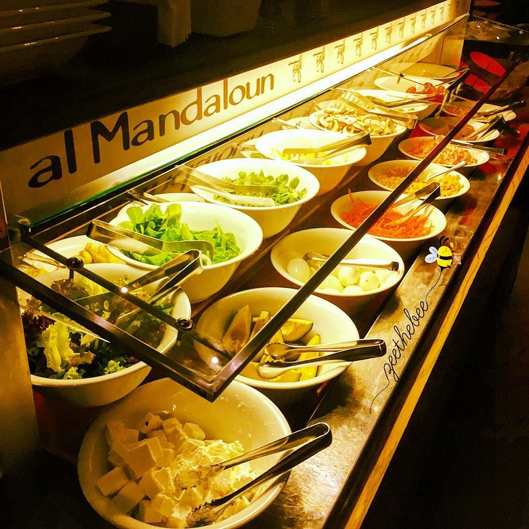 The most colorful Salad Bar 🥗... food  foodie  foodies  salad ... (Mandaloun Cafe Dbaye)