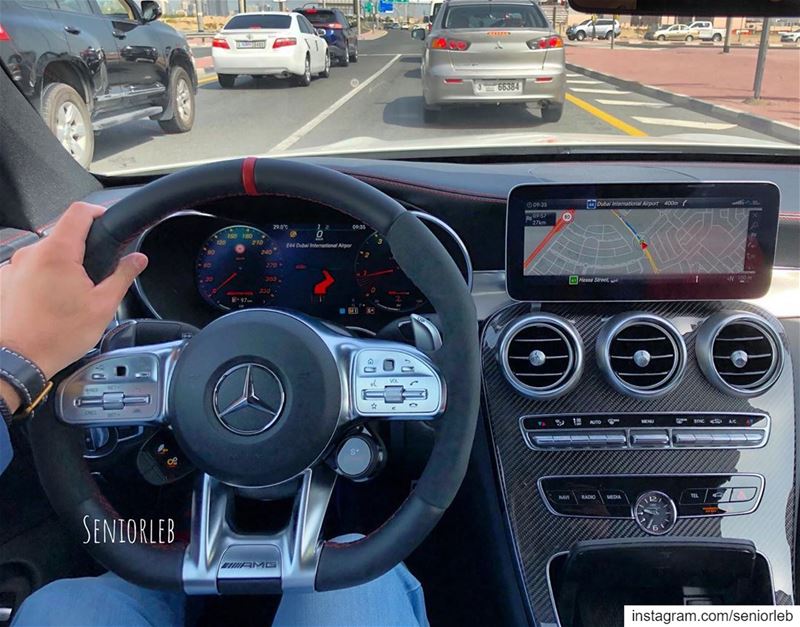 The New steering and digital instrumental cluster looks so good on the C63... (Dubai, United Arab Emirates)