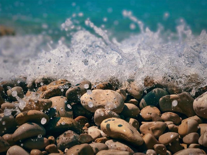 “The  Ocean chose me.” – Moana sea  wave  shore  beach  rocks  drops ... (Pierre & Friends)
