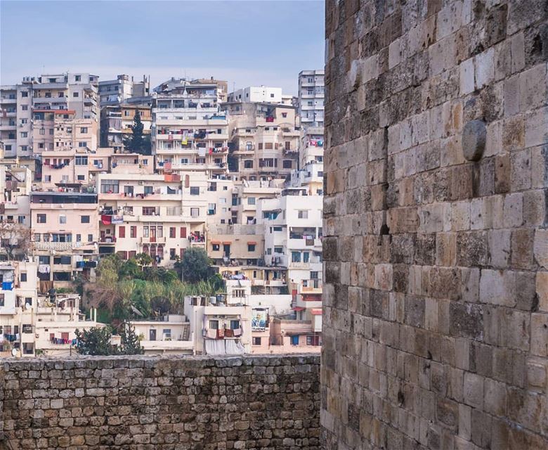 The old frames the new  tripoli ... (Citadel of Raymond de Saint-Gilles)