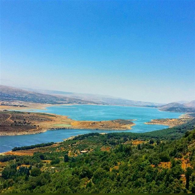The one and only qaraoun lake.. thank u for the abundant water this year ...