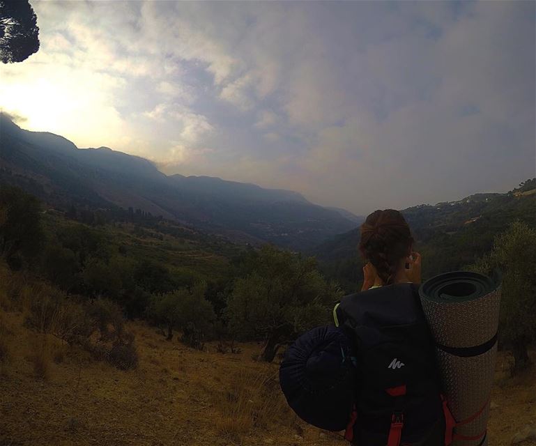 The only time I didn't miss the sunrise ⛰🌤 🌲  ihatetowakeupearly ... (Jezzîne, Al Janub, Lebanon)