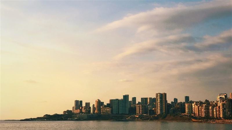 The other side of beirut... beirut  skyline  sunset  view  sky  cloud ... (Kempinski Summerland Hotel & Resort Beirut)