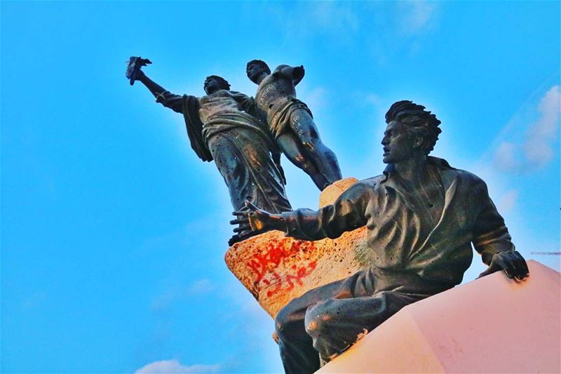 The  People who have really made the  History are the  Martyrs Lebanon ... (Martyrs' Square, Beirut)