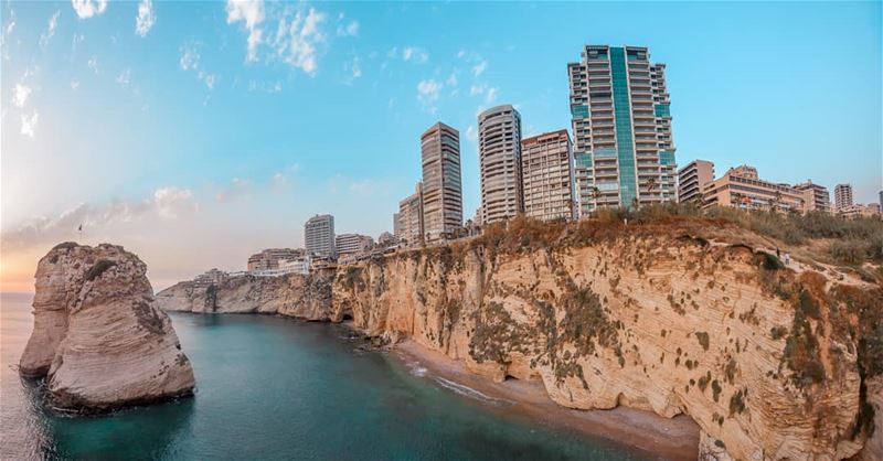 The  pillars of  Beirut rawshe  sunset panorama  hdr ... (Rawsheh)