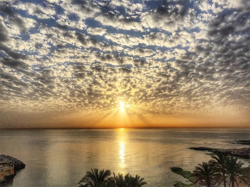 The power of gold  gold  color  sunset  ig_sunset  ptk_sky  livelovebeirut... (Mövenpick Hotel & Resort Beirut)