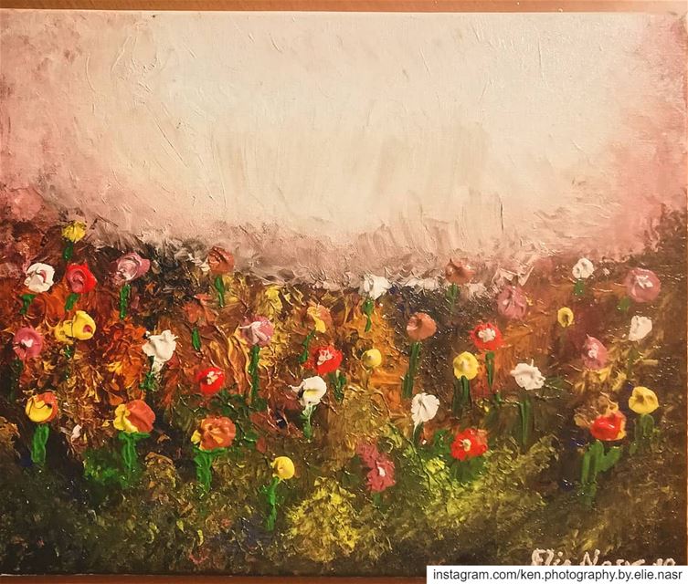 The Prairie - المرجAcrylic, canvas 40x50 mypainting  drawing  drawings ... (Fanar, Mont-Liban, Lebanon)