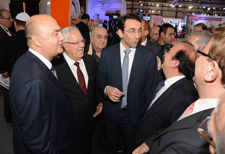 The President of Beirut Municipality - Mr. Ziad Chbib during his visit to... (Biel Exhibition)