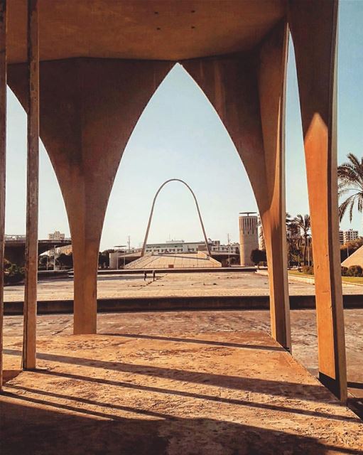 The Rachid Karameh Fairground in Tripoli, designed by Brazilian architect... (Maarad Rachid Karameh)
