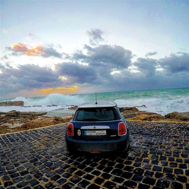 The road trip car  minicooper  minicooperjcw   minicooperlebanon  clouds☁ ...