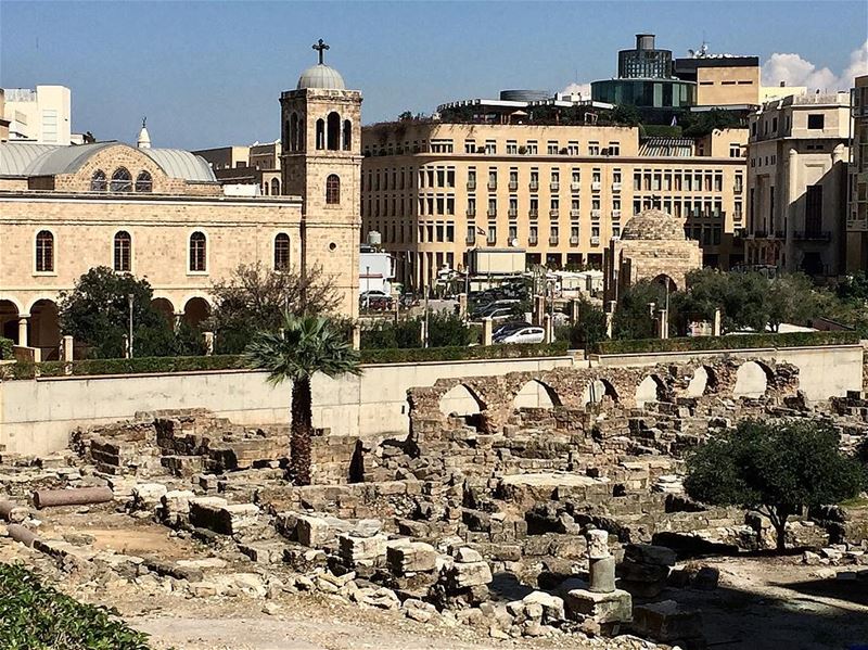 The Roman bathhouse was a meeting place for all citizens.. Beirut was and... (Beirut, Lebanon)