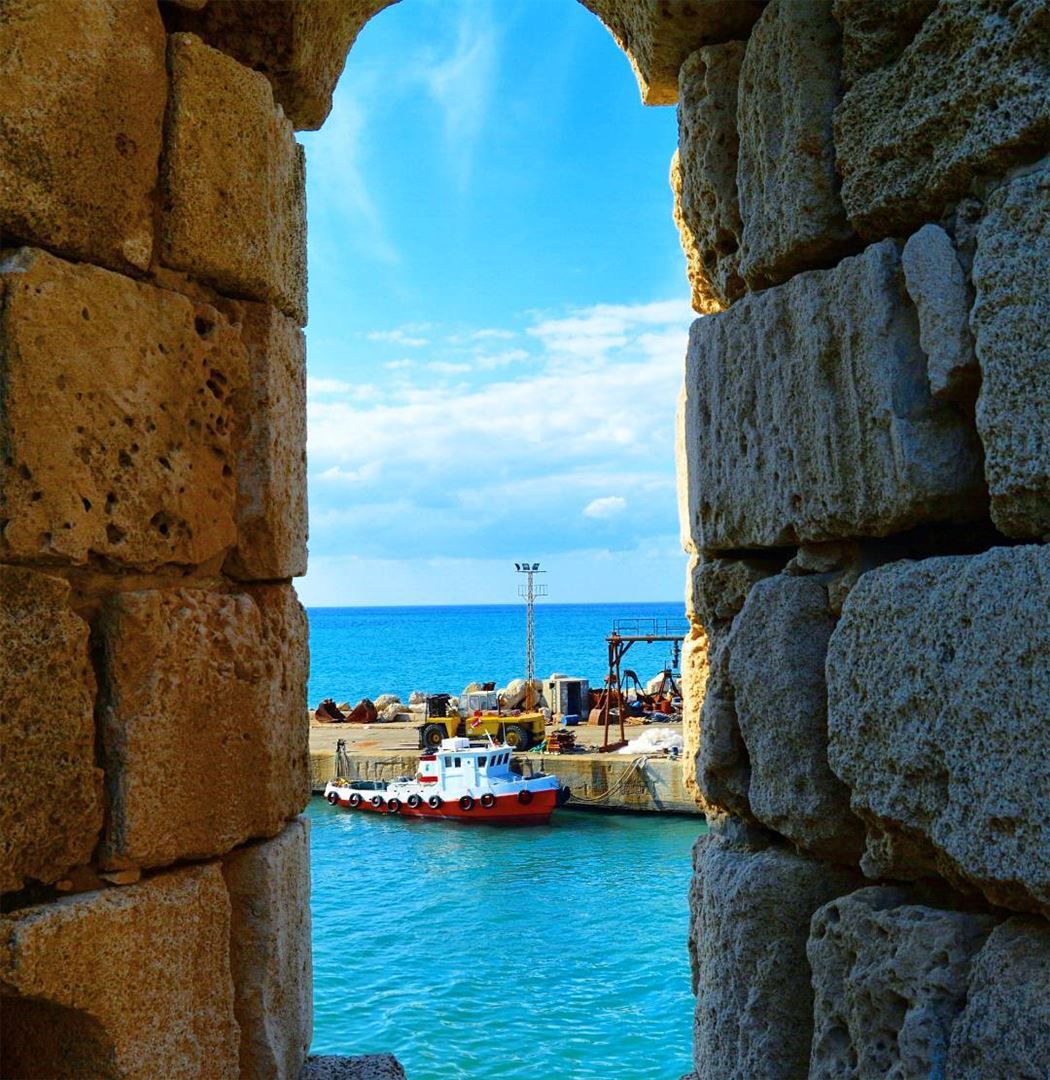 The ruins❤❤❤ bestplace  bestofthebest  sea  ruins   oldarchitecture ... (Sidon Sea Castle)