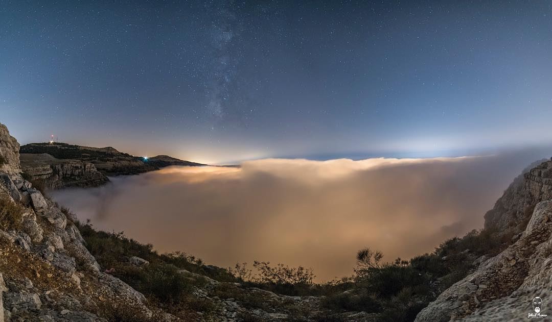 The  sea of fog; the sea of the Lebanese @livelovefalougha Mountains with... (Falougha, Mont-Liban, Lebanon)