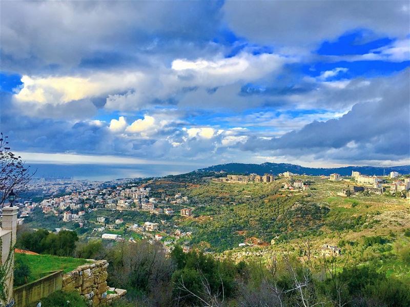 The secret of the sky ⛅️⛈ February  cloudlysky  colorfull  paint  shoot ... (Aley)