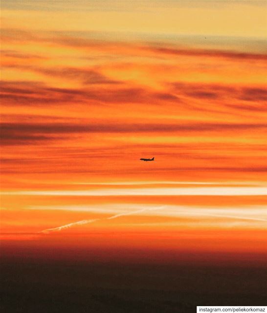 The sky takes on shades of orange during sunrise and sunset, the colour... (Lebanon)