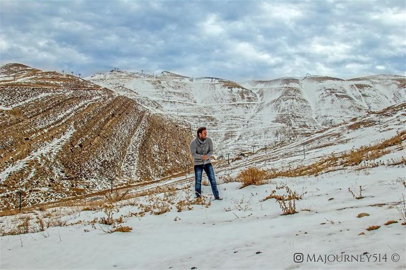 The smile was real after seeing snow after 2 years of being in the desert.... (Faraya, Mont-Liban, Lebanon)