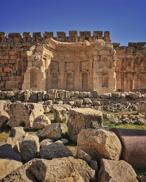 The soul crumbles, the rubbles lay bare, to the temple of our core,... (Baalbek , Roman Temple , Lebanon)