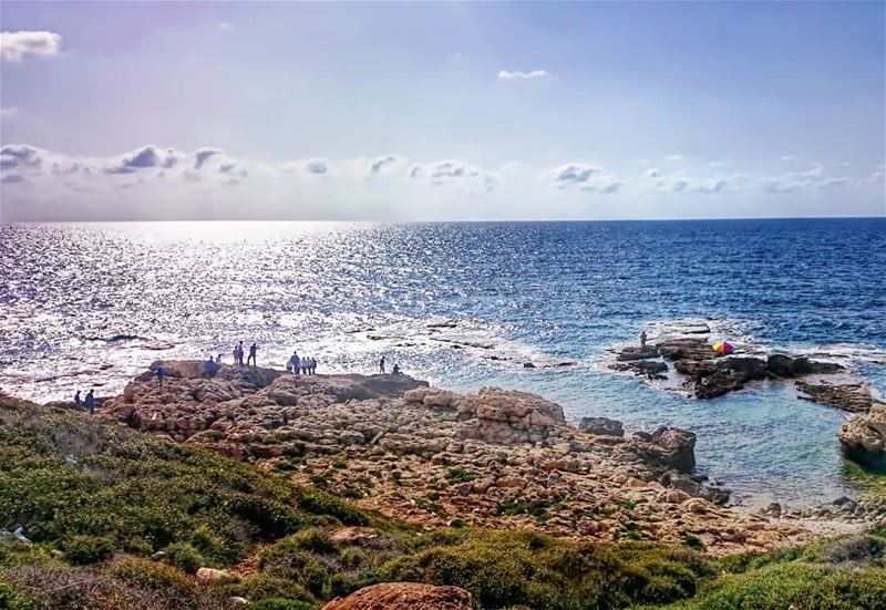 The sun was shining on the sea, Shining with all his might ☀ 🌊... (Naqoura)