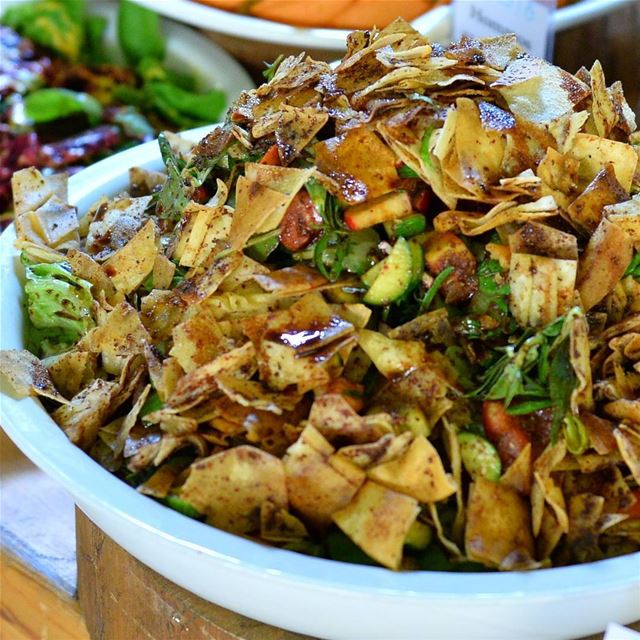 The terrific salad for Iftar is Fattoush, loaded with healthy veggies and...