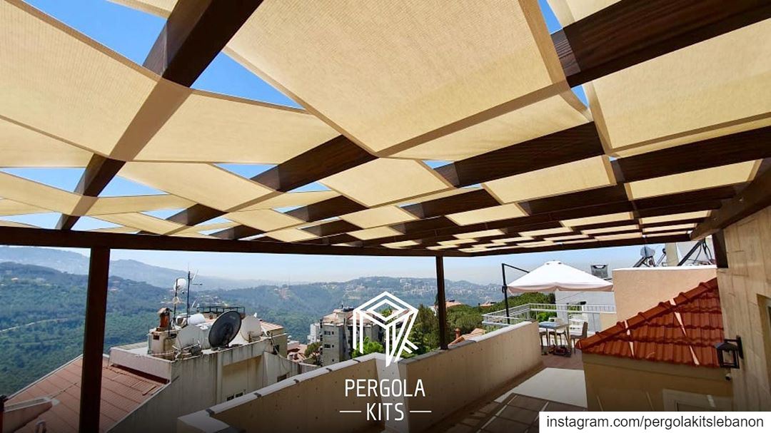 The Vendimia Wood Structure Pergola Kits with Fabric Roofing. ... (Monteverde Lebanon)