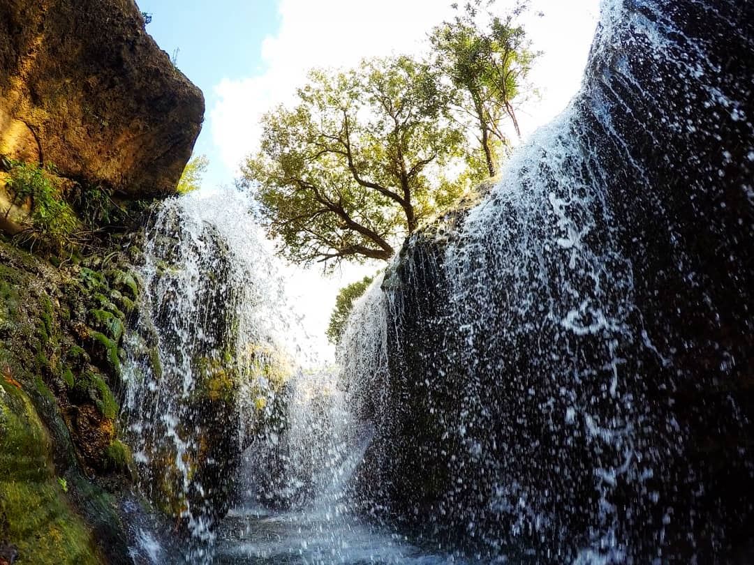 The view from inside 💦 Bkarezla  Waterfall  Akkar  Lebanon 🇱🇧... (Akkar Bkarezla)