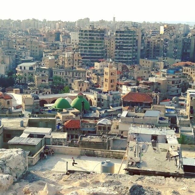 The view of the old Tripolitan city from the top of its castle.... (Citadel of Raymond de Saint-Gilles)