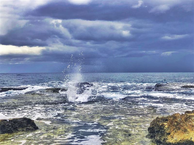 The voice of the sea speaks to the soul🌊💙 (El Mounsef, Mont-Liban, Lebanon)
