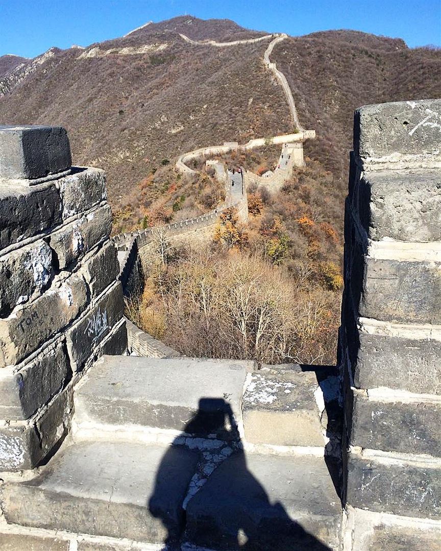 ... The wall ahead,The sun behind,Your shadow underneath...The view -... (Great Wall of China)
