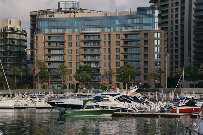 The week is ahead. We are all like this small green boat in the life. To... (Zaitunay Bay)