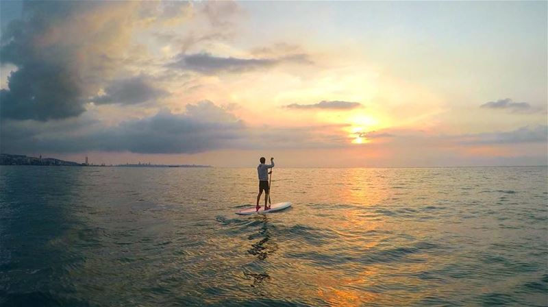 The whole wide world is yours!Another paddle session today. Sunset in... (Surf Shack Lebanon)