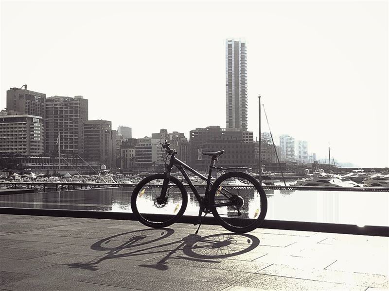 The Winning Trio.. beirut mybike myself 📸.................. (Zaitunay Bay)