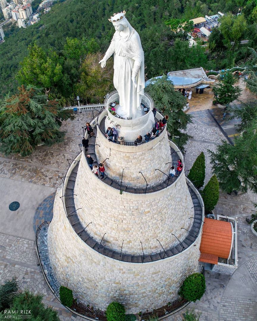 The WOMAN Who Changed The World ... 💙...  lebanon  jounieh  dji ... (Our Lady of Lebanon)