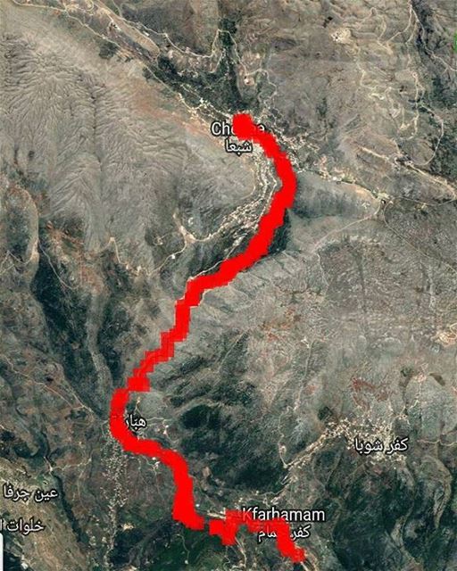 The Z marks the Israel border trail15 kms of uphill lebanon ...