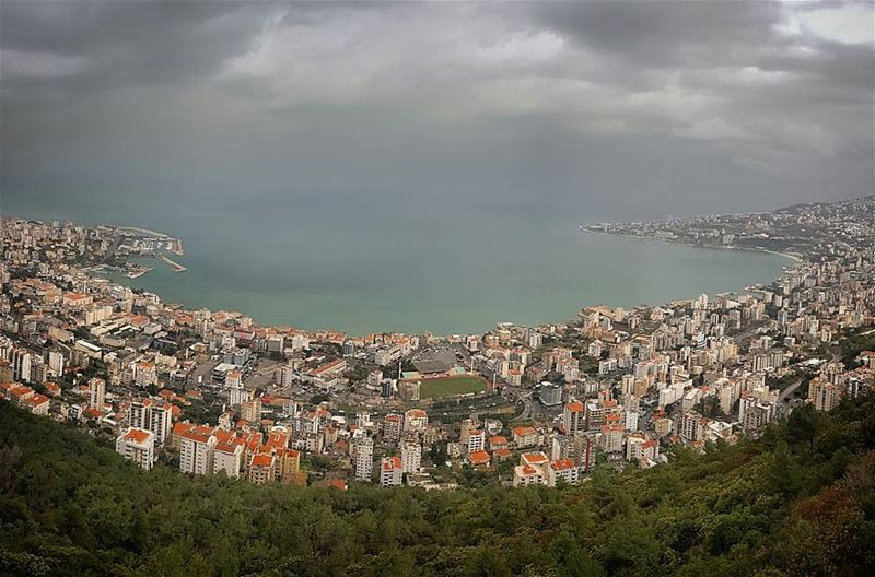  TheBay 🔥 this morning 💚 Jounieh  Beirut  naturephotography  clouds ... (Jounieh Bay)