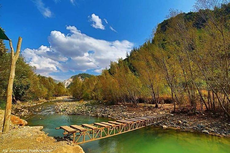 There is always a Way...  river  sky  clouds  trees  nature  water  bridge... (Qartaba)