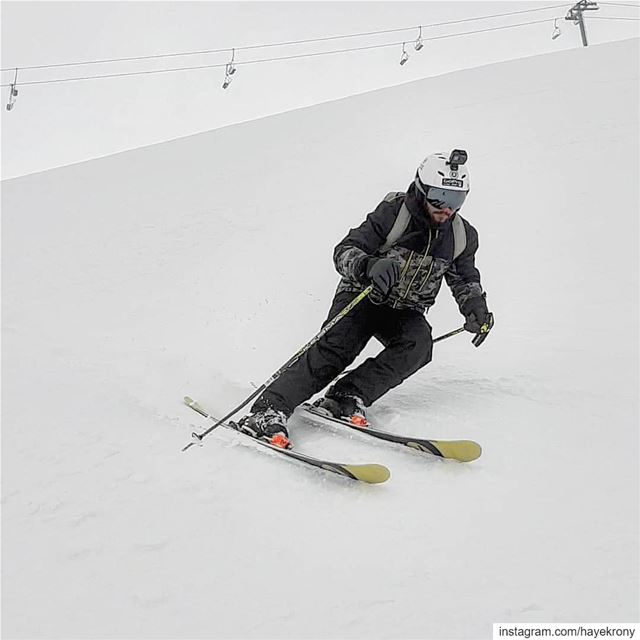 There's no bad snow, a good skier can ski whatever was the snow conditions... (Mzaar Ski Resort Kfardebian)