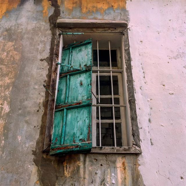 💭🍃 think outside the window.............. window  abandoned ... (Beirut, Lebanon)