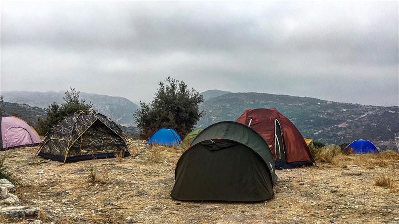 This is gotta be the good life 🏕 6 am view!  firstcampingexperience ... (Bchaalé, Liban-Nord, Lebanon)