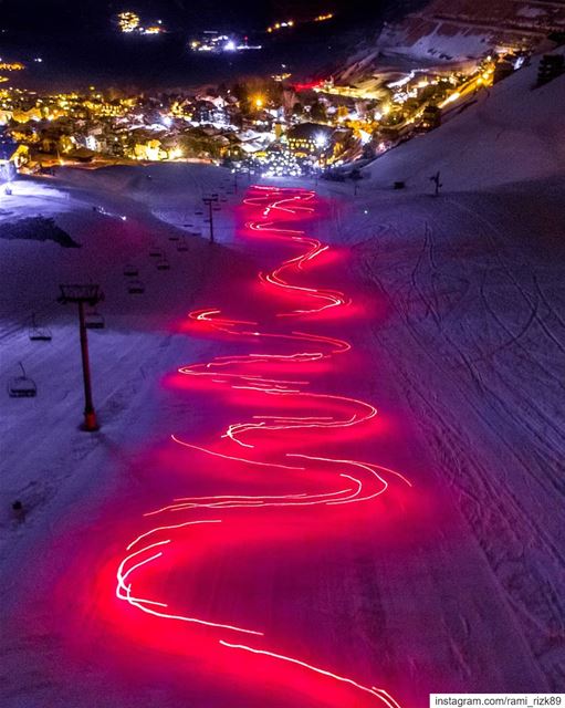 This is Lebanon ♥️✨... mzaar  kfardebian  lebanon  fireworks  snow ... (Mzaar Ski Resort Kfardebian)