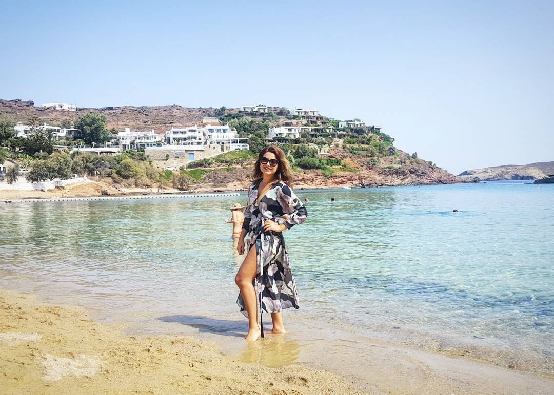This is where I belong: Beach, Tan, Repeat ☄ mykonos  greece  beach  l4l ... (Principote Panormos Mykonos)