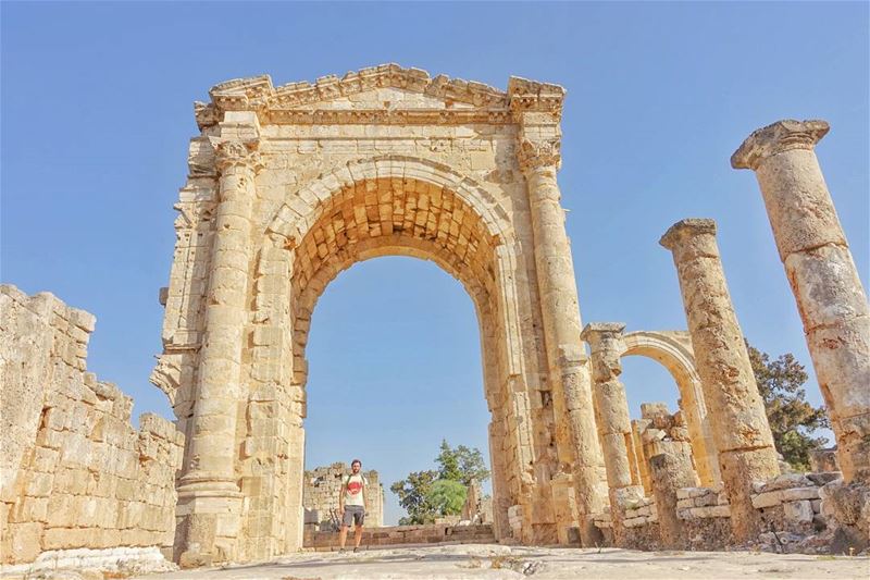 This massive triumphal arch, was one of the gate ways into Tyre (or Tyros)... (Tyre, Lebanon)