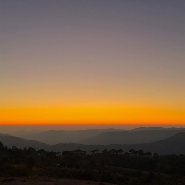 This sunset from the Highlands of the Chouf from the Bmohrein Ain-Zhalta... (Al Shouf Cedar Nature Reserve)